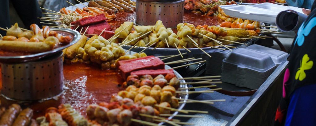 Delicious local dishes at Lau Pa Sat’s satay street