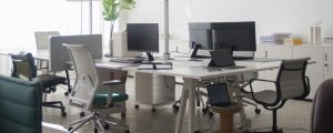 Neatly organised office or work station