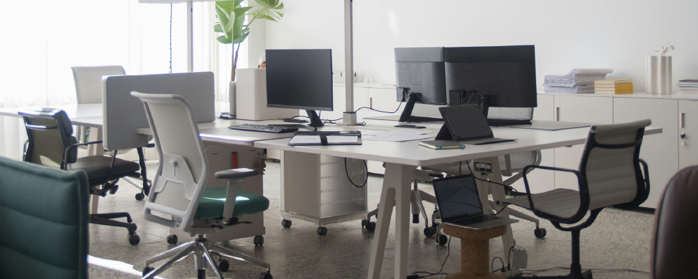 Neatly organised office or work station