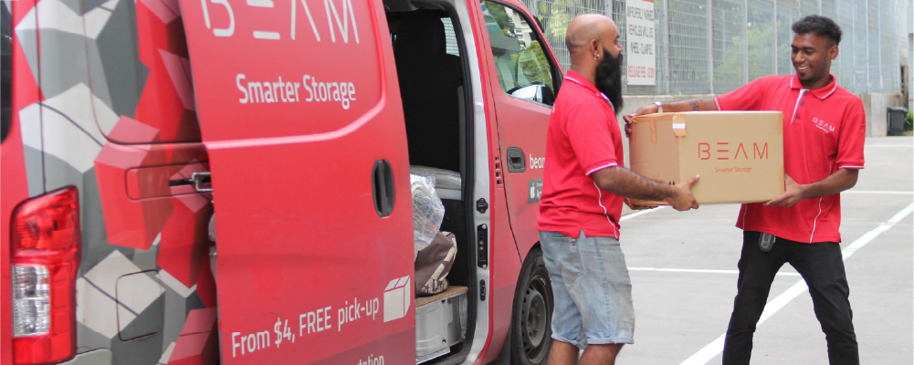 BEAM Space valet storage pick up