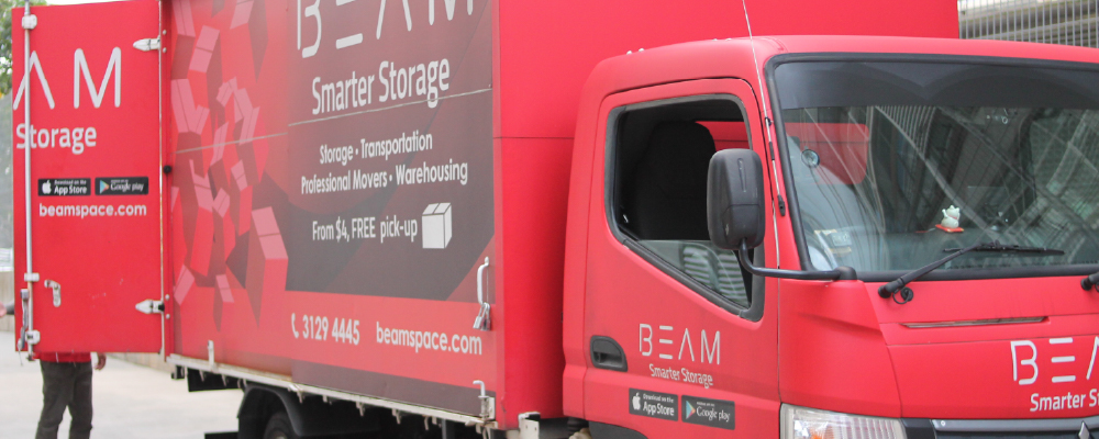 BEAM van picking up items