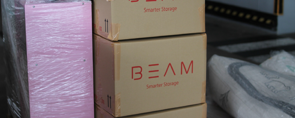 Mobile app screen showing stored inventory with photos.