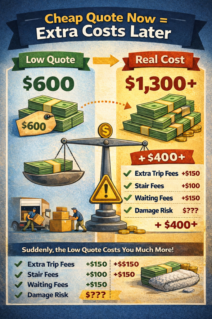 How a cheap moving quote can lead to hidden charges