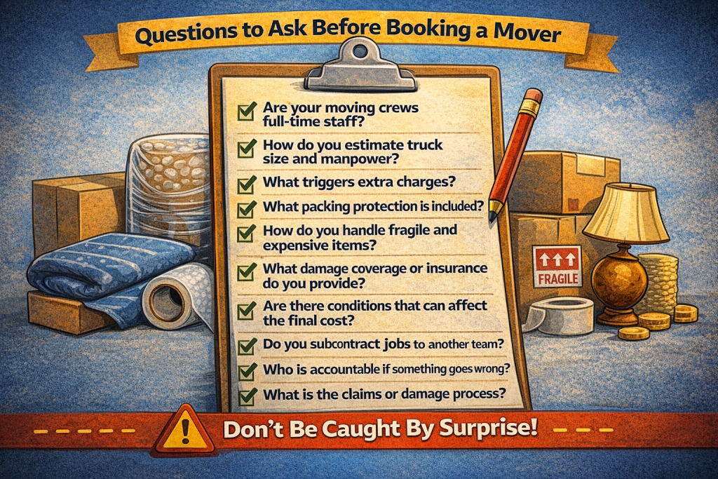 Questions to ask before booking a mover in Singapore