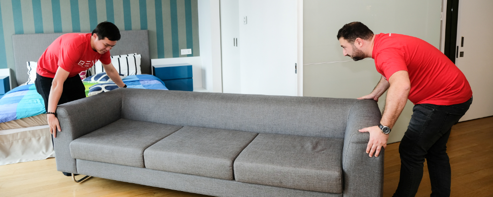The BEAM SPACE Crew collecting a couch at a customer's home in Malaysia.